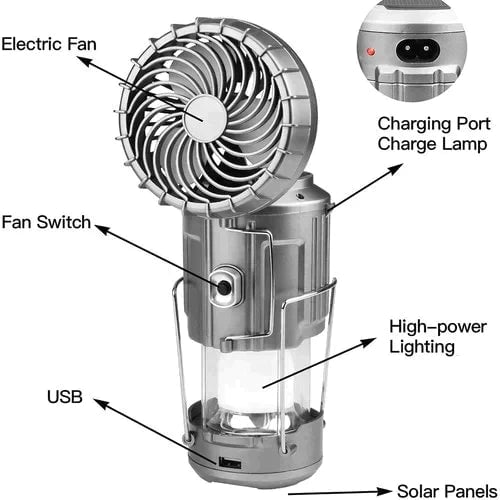 🔥🎁Hot Sale 49% OFF🎁🔥Portable LED Camping Lantern With Fan
