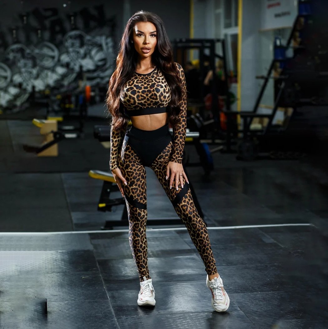 BREESHE Sexy Leopard Pattern Sculpt Hip Lift Leggings