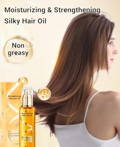 KOREAN STRAITENING SILKY HAIR OIL 250 ML【🔥Buy 1 Get 1 Free🔥】