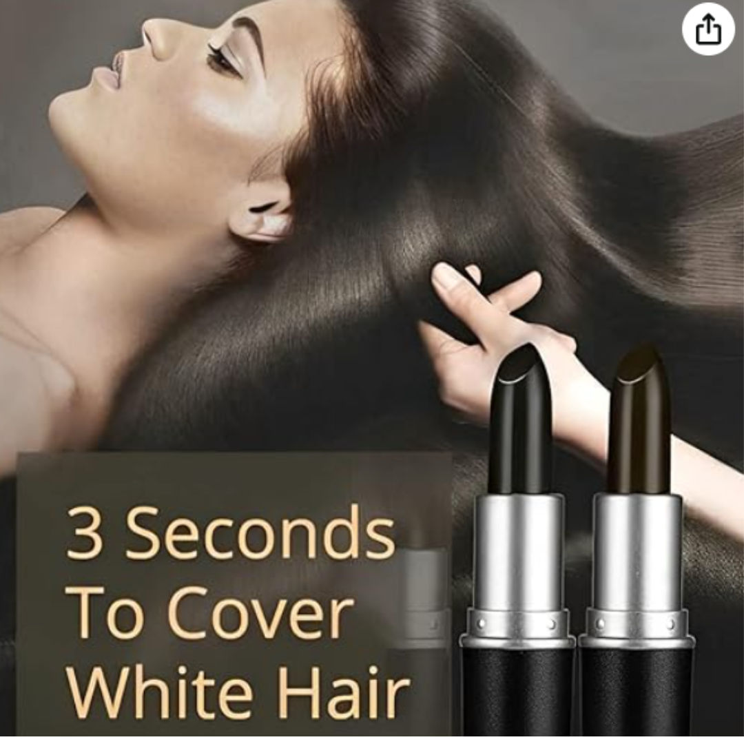 Waterproof【Color in 3 seconds】Cover white hair instant dye